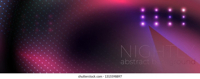 Glowing colorful smoke effect blurred abstract background. Vector template. Modern mockup