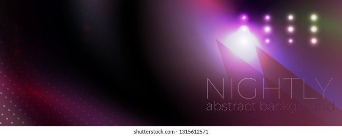 Glowing colorful smoke effect blurred abstract background. Vector template. Modern mockup