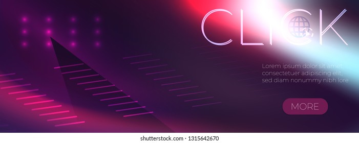 Glowing colorful smoke effect blurred abstract background with trendy geometric elements. Vector template. Modern mockup