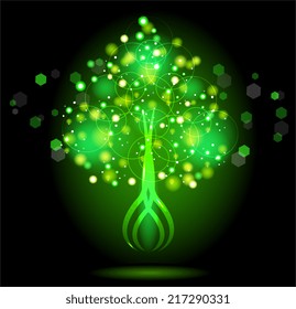 Glowing colorful tree 