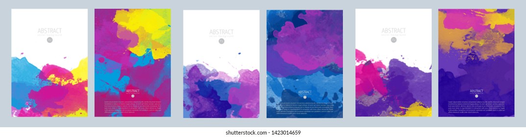 glowing colourful vector paint splash scene template bundle set for booklet advertisement or ad colour color star rainbow texture colorful party abstract scene dye stroke splatter performance modern s