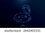 Glowing constellation-style illustration of a flamingo float. Starry particles form a neon summer symbol in a cosmic, dreamy night sky.