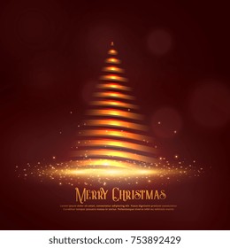 glowing creative christmas tree design with sparkles