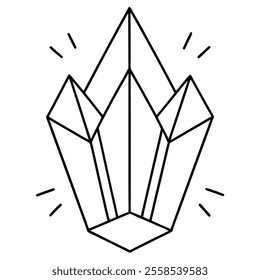 Glowing Crystal Hand Vector Illustration.
