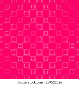 Glowing cubes on pink background, shiny vector seamless pattern, abstract backdrop