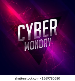 glowing cyber monday technology style background design