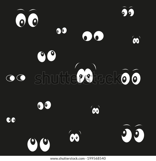 Glowing Dark Eyes Vector Stock Vector (Royalty Free) 199568540