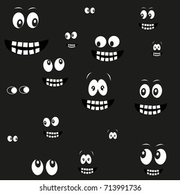 Glowing in the dark eyes vector halloween background