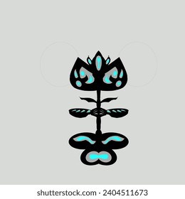Glowing Dark Flower Vector Arts