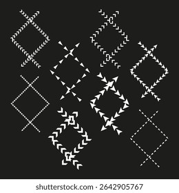 Rejilla de diamante brillante. Forma de fondo negro. Patrón de luz de neón. Diseño abstracto de Vector.