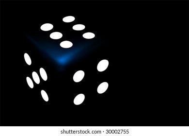 Glowing Dice (with gradient mesh)