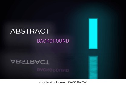Glowing door open in the dark. Futuristic abstract background.