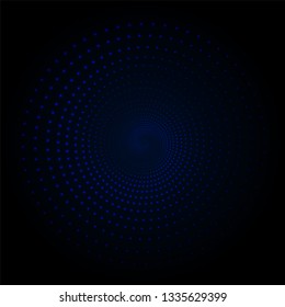 Glowing dots circle. Abstract neon lights background for your design