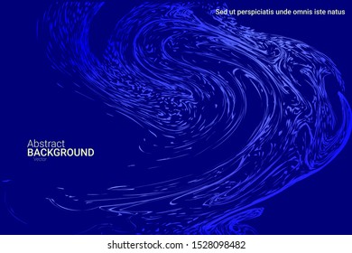 Glowing dynamic fluid particles in a flat style on a dark background.  Abstract template.  Fashionable fluid cover design. Vector business illustration.