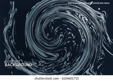 Glowing dynamic fluid particles in a flat style on a dark background.  Abstract template.  Flat design style.  Colorful vector illustration for poster design.