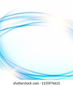 Glowing dynamic wave on an blue background. Vector illustration.