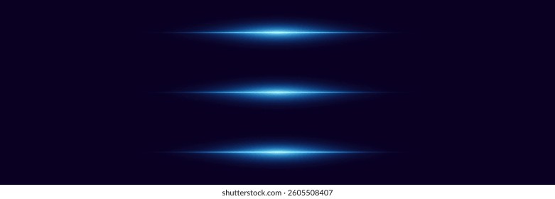 Glowing effect of flash of light and line.