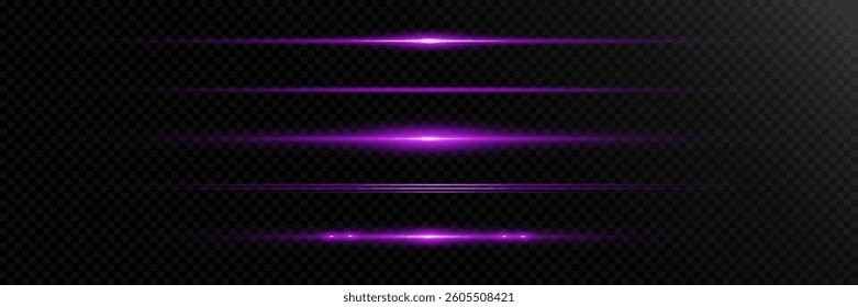 Glowing effect of flash of light and line.