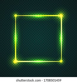 Glowing Effect Rectangle Stroke with isolated background