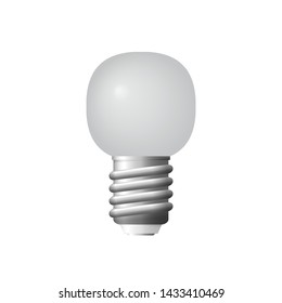 Glowing electric bulb. Vector illustration. 3d design. Alternative electrical technology