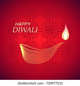 Glowing elegant Diwali abstract background. vector illustration