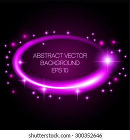 Glowing ellipse on black background