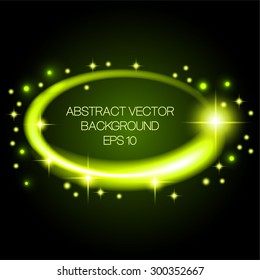 Glowing ellipse on black background