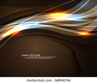 glowing energy lines on dark background elegant illustration