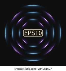 glowing energy waves (from in to out movement,circular version)