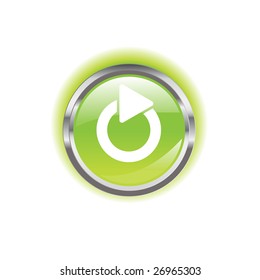 Glowing environmental button on a background for designer use