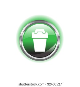 Glowing environmental button on a background for designer use