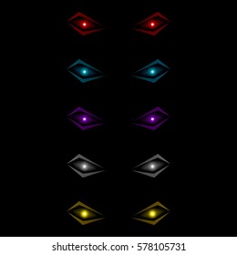 Glowing Eyes(green,dark-purple,blue,red)