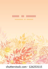 Glowing fall plants vertical card background