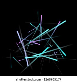 Glowing Fast Lines. Digital Falling Glare. Flow Light Trail. Neon Element Futuristic Design. Simple Glowing Lines Movement Concept. Minimal Modern Dynamic 3D Effect. Techno Vector illustration Eps10.