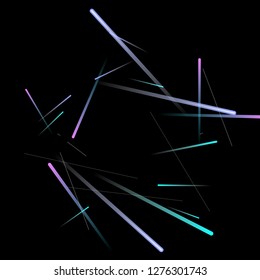 Glowing Fast Lines. Digital Falling Glare. Flow Light Trail. Neon Element Futuristic Design. Simple Glowing Lines Movement Concept. Minimal Modern Dynamic 3D Effect. Techno Vector illustration Eps10.