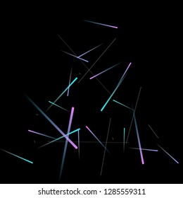 Glowing Fast Lines. Digital Falling Glare. Flow Light Trail. Neon Element Futuristic Design. Simple Glowing Lines Movement Concept. Minimal Modern Dynamic 3D Effect. Techno Vector illustration Eps10.