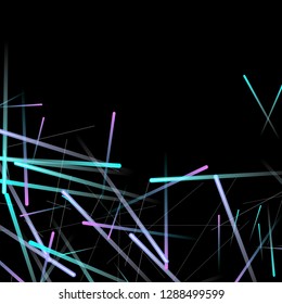 Glowing Fast Lines. Digital Falling Glare. Flow Light Trail. Neon Element Futuristic Design. Simple Glowing Lines Movement Concept. Minimal Modern Dynamic 3D Effect. Techno Vector illustration Eps10.