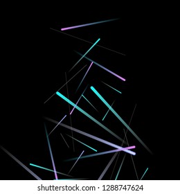 Glowing Fast Lines. Digital Falling Glare. Flow Light Trail. Neon Element Futuristic Design. Simple Glowing Lines Movement Concept. Minimal Modern Dynamic 3D Effect. Techno Vector illustration Eps10.