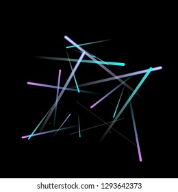 Glowing Fast Lines. Digital Falling Glare. Flow Light Trail. Neon Element Futuristic Design. Simple Glowing Lines Movement Concept. Minimal Modern Dynamic 3D Effect. Techno Vector illustration Eps10.
