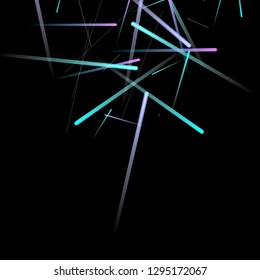 Glowing Fast Lines. Digital Falling Glare. Flow Light Trail. Neon Element Futuristic Design. Simple Glowing Lines Movement Concept. Minimal Modern Dynamic 3D Effect. Techno Vector illustration Eps10.