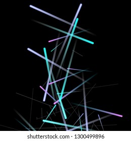 Glowing Fast Lines. Digital Falling Glare. Flow Light Trail. Neon Element Futuristic Design. Simple Glowing Lines Movement Concept. Minimal Modern Dynamic 3D Effect. Techno Vector illustration Eps10.