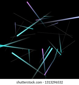 Glowing Fast Lines. Digital Falling Glare. Flow Light Trail. Neon Element Futuristic Design. Simple Glowing Lines Movement Concept. Minimal Modern Dynamic 3D Effect. Techno Vector illustration Eps10.