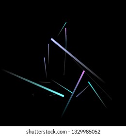 Glowing Fast Lines. Digital Falling Glare. Flow Light Trail. Neon Element Futuristic Design. Simple Glowing Lines Movement Concept. Minimal Modern Dynamic 3D Effect. Techno Vector illustration Eps10.