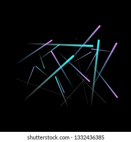 Glowing Fast Lines. Digital Falling Glare. Flow Light Trail. Neon Element Futuristic Design. Simple Glowing Lines Movement Concept. Minimal Modern Dynamic 3D Effect. Techno Vector illustration Eps10.