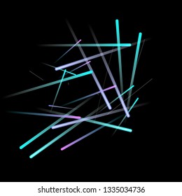 Glowing Fast Lines. Digital Falling Glare. Flow Light Trail. Neon Element Futuristic Design. Simple Glowing Lines Movement Concept. Minimal Modern Dynamic 3D Effect. Techno Vector illustration Eps10.