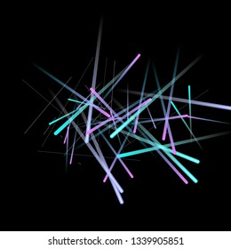 Glowing Fast Lines. Digital Falling Glare. Flow Light Trail. Neon Element Futuristic Design. Simple Glowing Lines Movement Concept. Minimal Modern Dynamic 3D Effect. Techno Vector illustration Eps10.