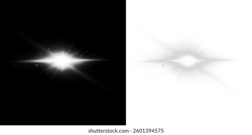 glowing festive texture featuring magical light beams, sparkling flares, and vibrant bursts. Perfect for celebrations, party designs, holiday decorations, and abstract glowing effects. Vector PNG	
