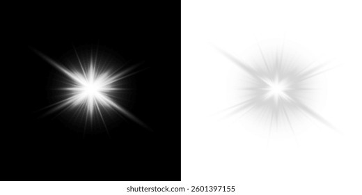 glowing festive texture featuring magical light beams, sparkling flares, and vibrant bursts. Perfect for celebrations, party designs, holiday decorations, and abstract glowing effects. Vector PNG	