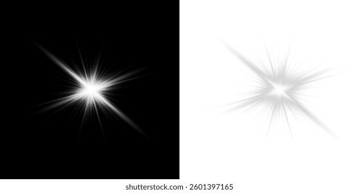 glowing festive texture featuring magical light beams, sparkling flares, and vibrant bursts. Perfect for celebrations, party designs, holiday decorations, and abstract glowing effects. Vector PNG	