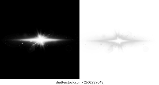 glowing festive texture featuring magical light beams, sparkling flares, and vibrant bursts. Perfect for celebrations, party designs, holiday decorations, and abstract glowing effects. Vector PNG
